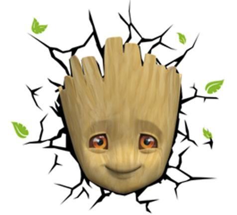 Marvel 3D LED-lys Baby Groot Face 3D