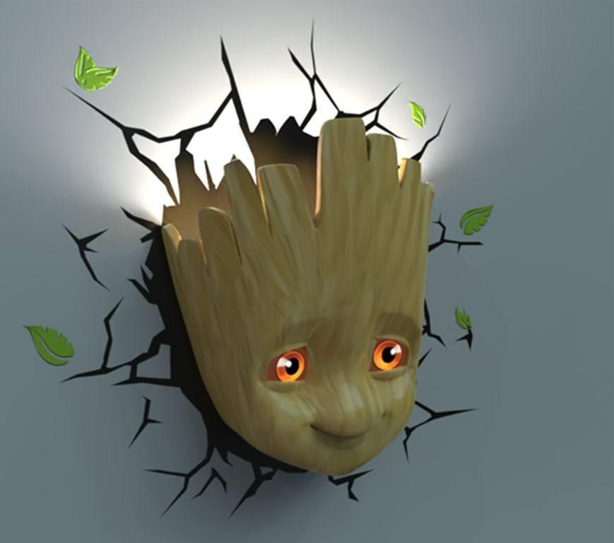 Marvel 3D LED-lys Baby Groot Face 3D