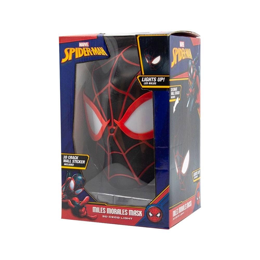 Marvel 3D LED-lys Spider-Man Miles Morales ansigt 3D