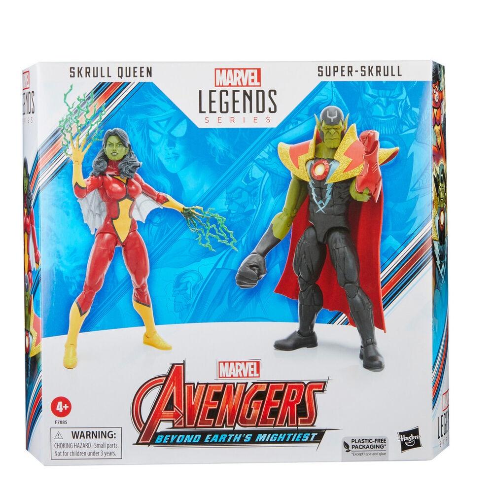 Marvel Avengers Beyond Earth Mäktiga Skrull Queen & Super Skrull-figurer 15 cm