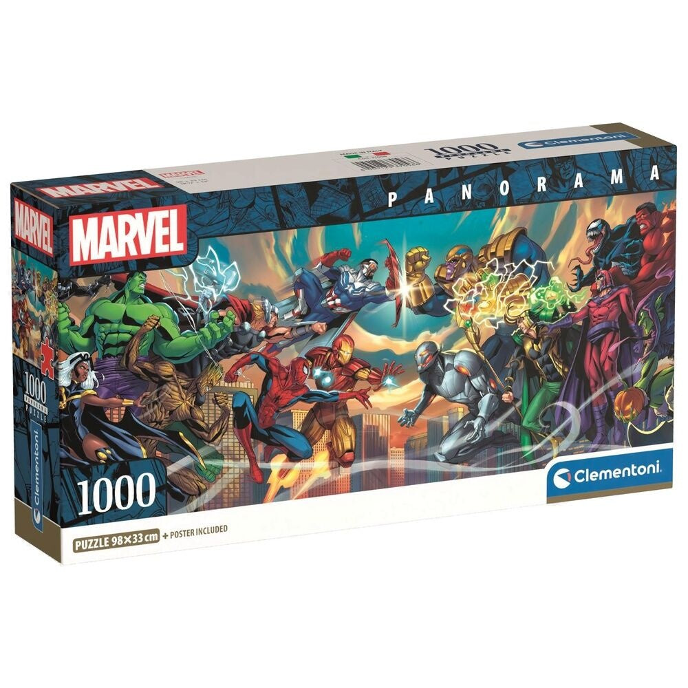 Marvel Heroes vs Villains 1000-bitars panoramapussel