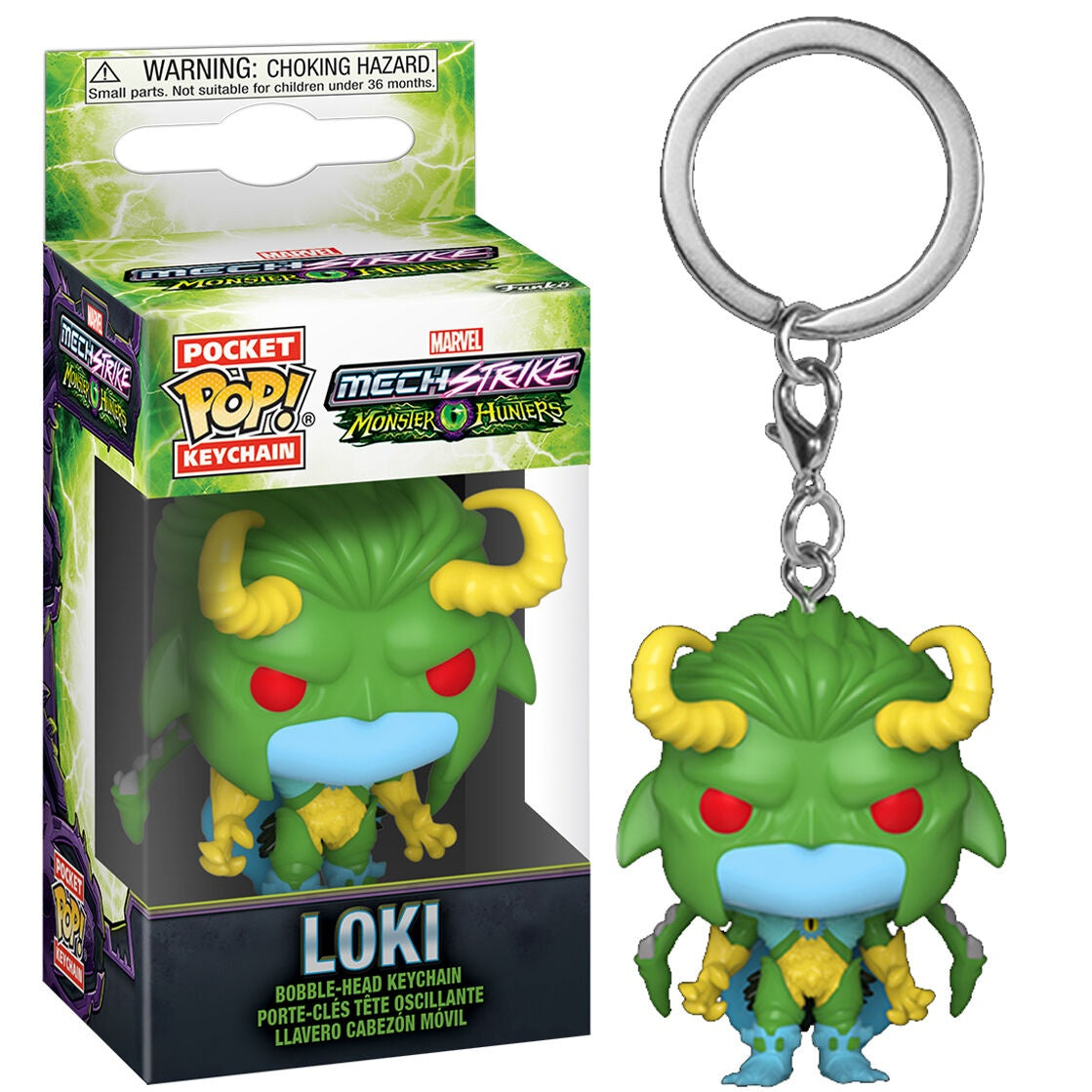 Marvel Monster Hunters Loki Pocket POP-nyckelring, samlarfigur