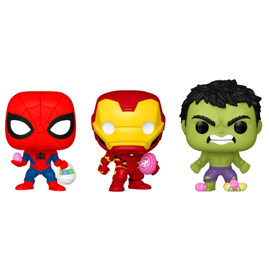Marvel Spider-Man, Hulk, Iron Man Pocket POP Blister Figurer