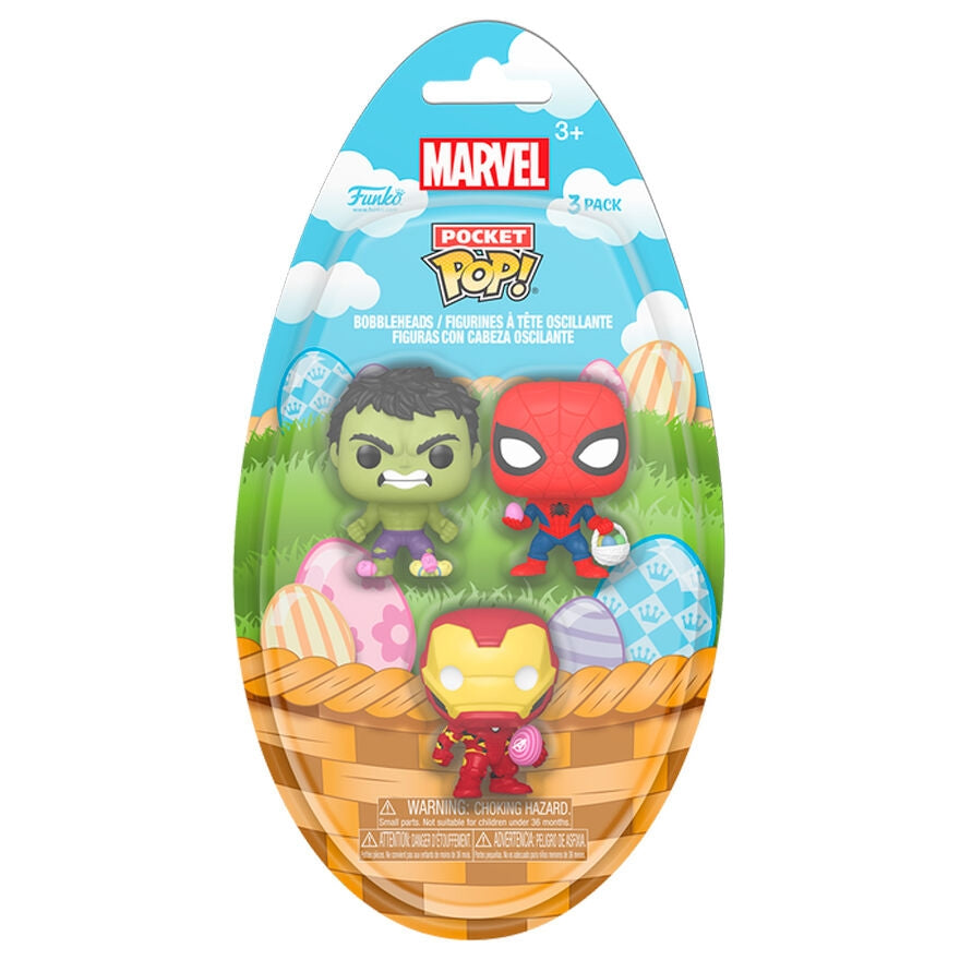 Marvel Spider-Man, Hulk, Iron Man Pocket POP Blister Figurer