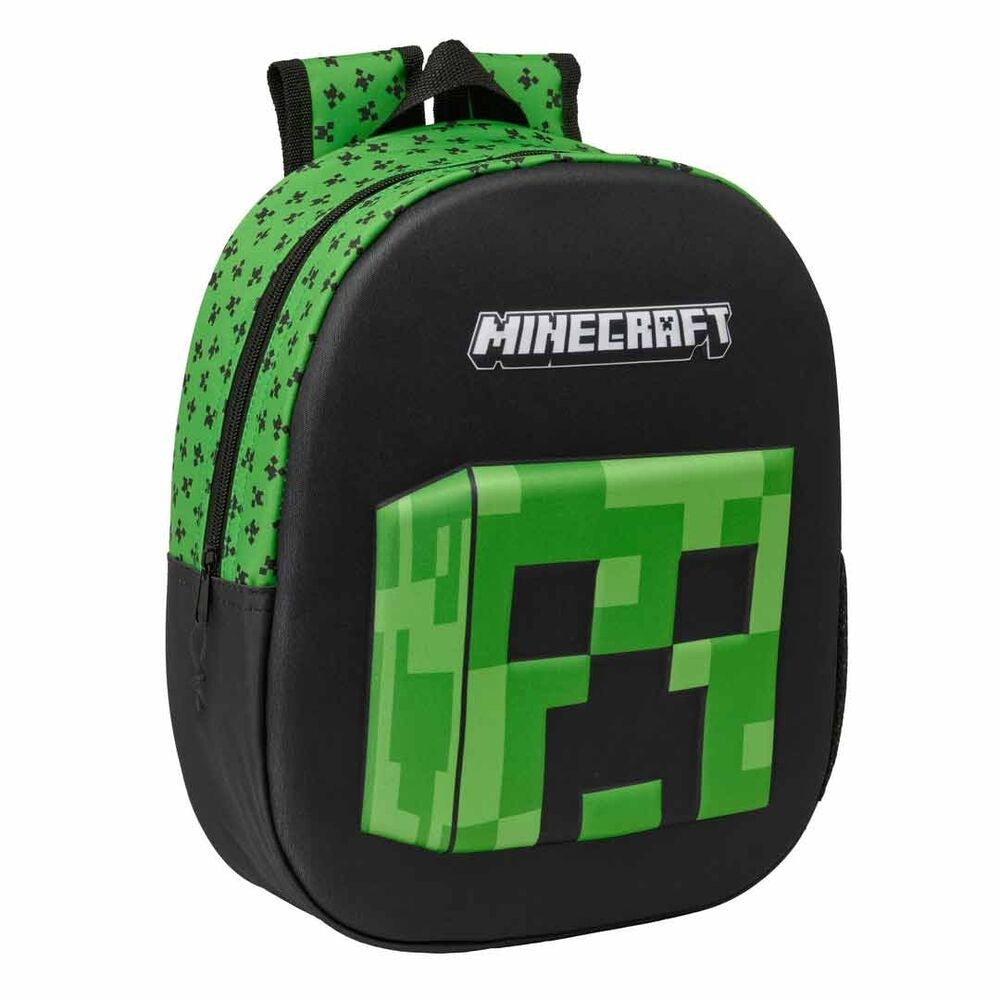 Minecraft 3D-ryggsäck, 33 cm storlek, perfekt för skola och resor
