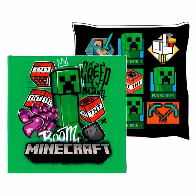 Minecraft slängkudde, mjukt tyg, 18x18 tum