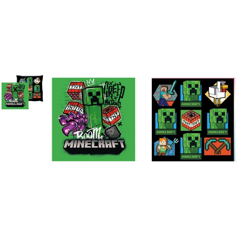 Minecraft slängkudde, mjukt tyg, 18x18 tum