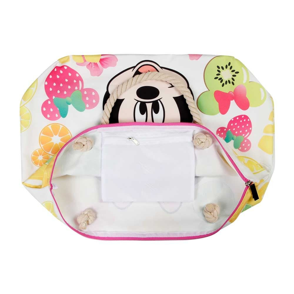 Minnie Mouse strandväska med fruktdesign och rymlig interiör