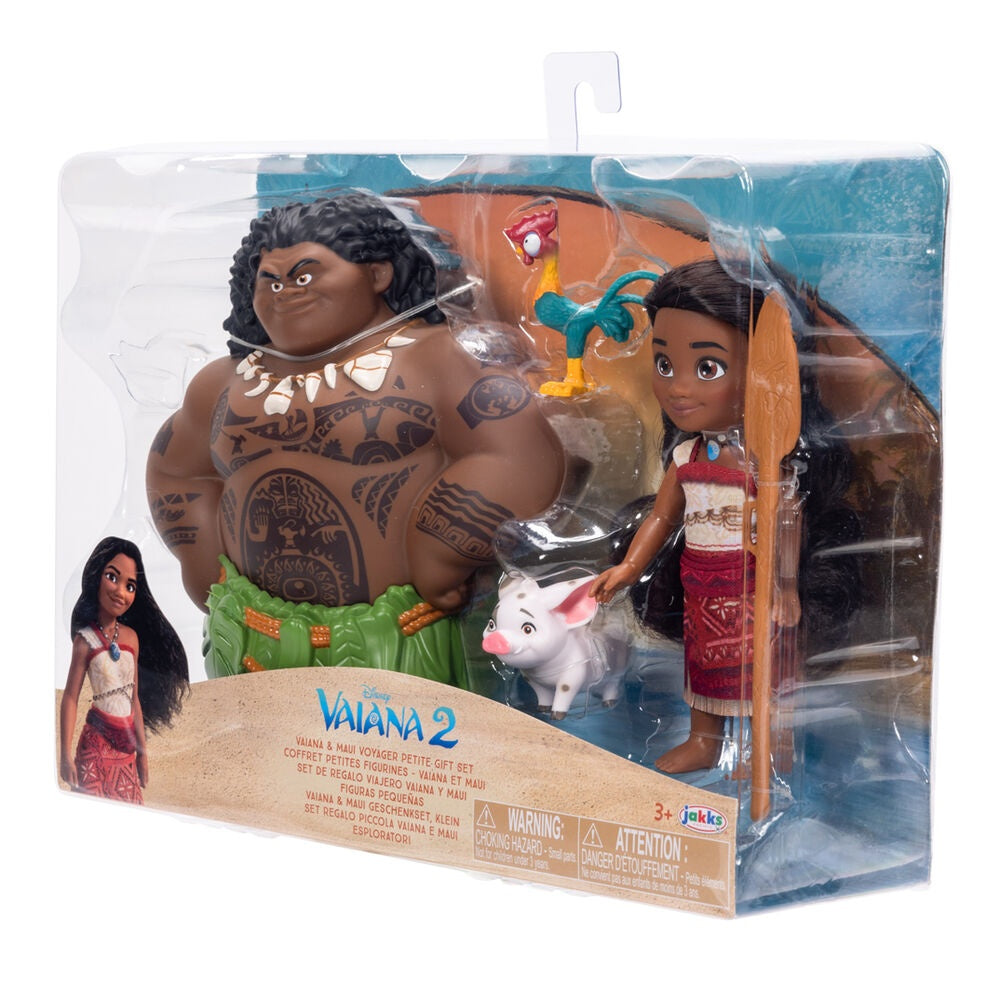 Moana Doll Set med Maui, 15 cm Blister Pack