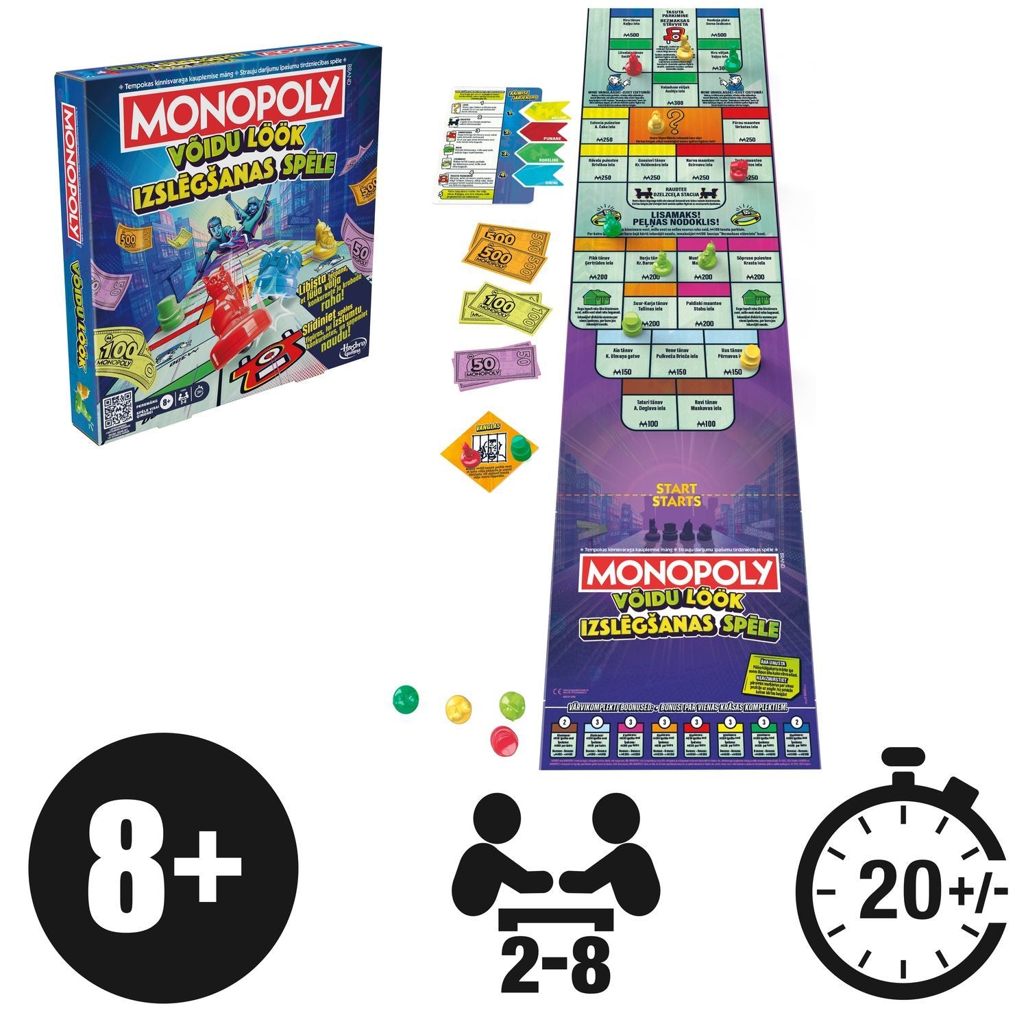 Monopoly Boardgame Knockout (på estiske og lettiske sprog.)