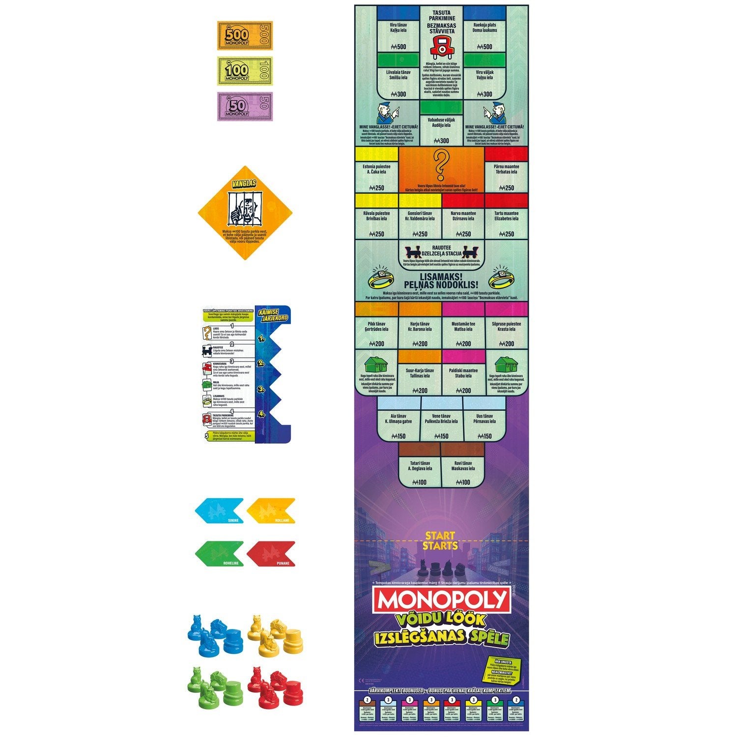 Monopoly Boardgame Knockout (på estiske og lettiske sprog.)