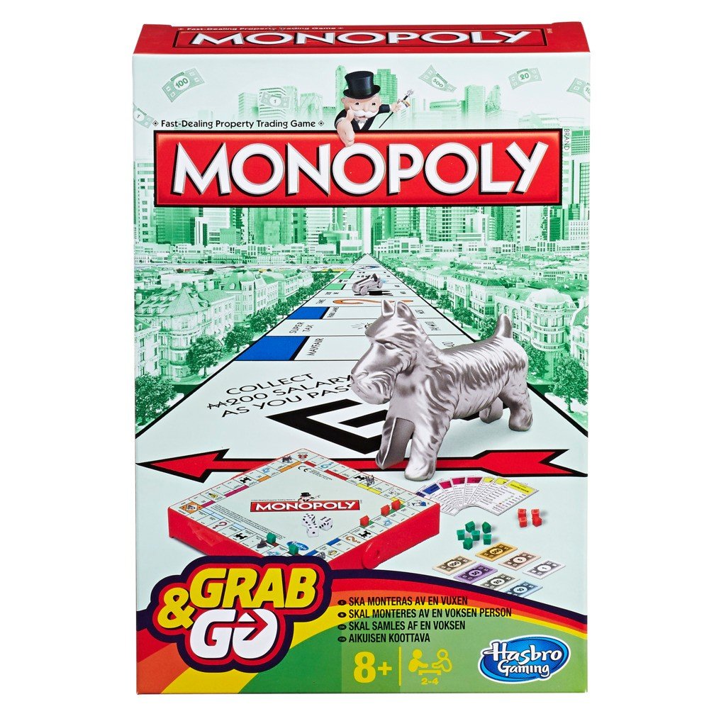 Monopoly Travel Game Grab&amp;Go (på finsk og svensk)