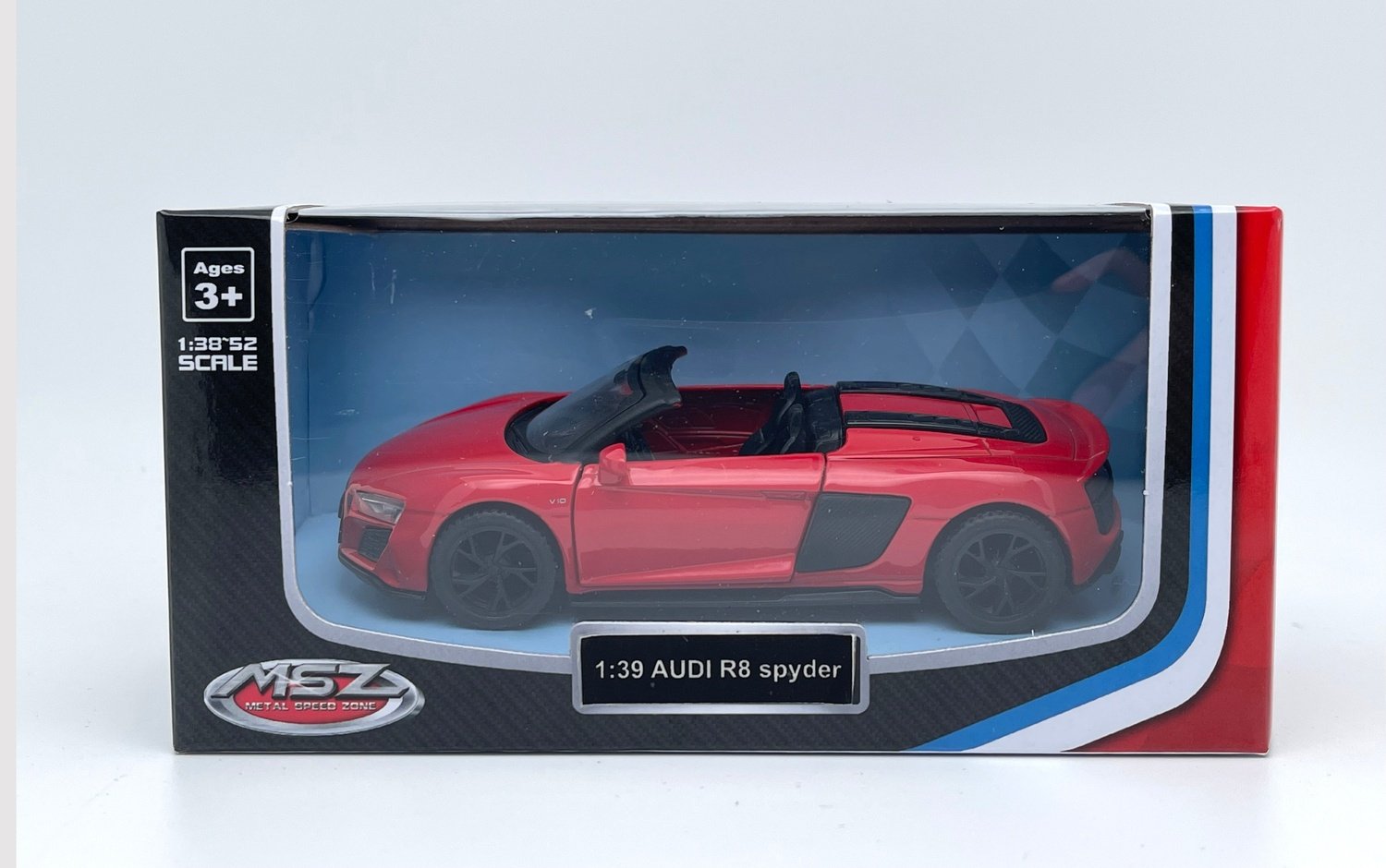 Msz Die-Cast modell Audi R8 Spyder, skala 1:39