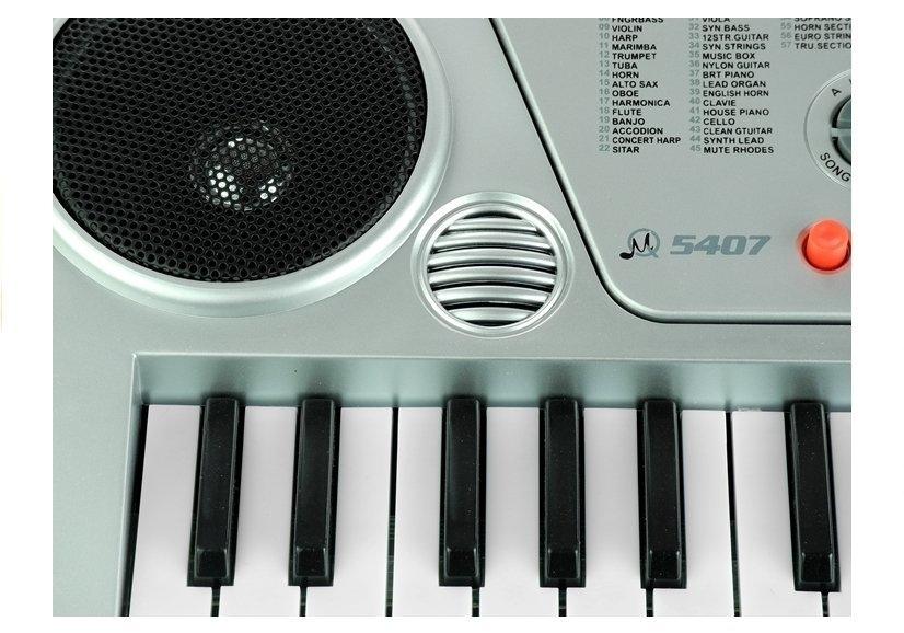 54-tangenters musikalsk keyboard med mikrofon, sange, rytmer og mere