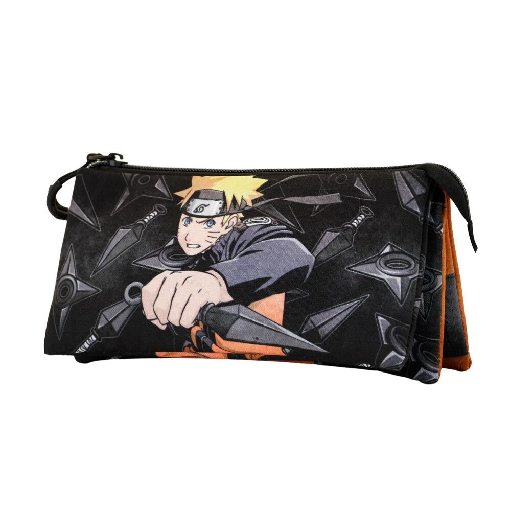 Naruto Shippuden Uzumaki trippelt pennfodral för skolmaterial