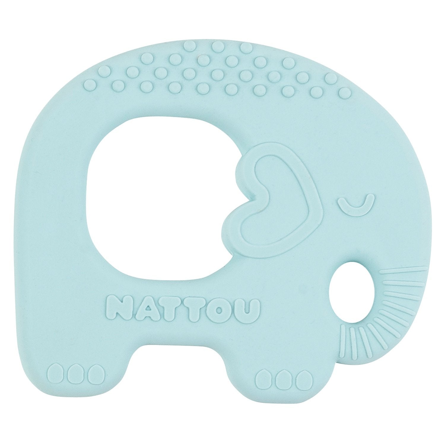 Nattou Teether Elephant Pale Blue