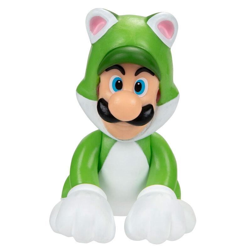 Nintendo Super Mario Cat Luigi figur 6,5 cm