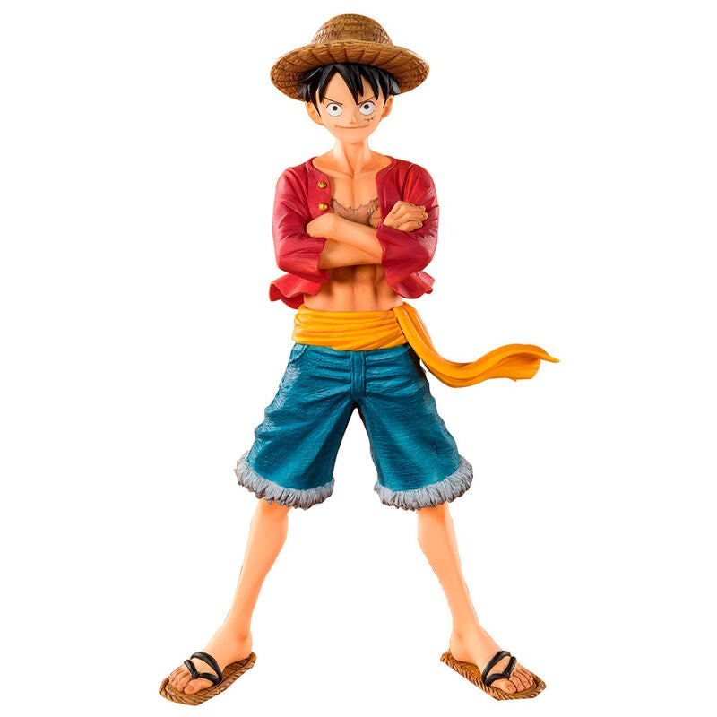 One Piece Monkey D. Luffy halmhattfigur, 14 cm samlarobjekt