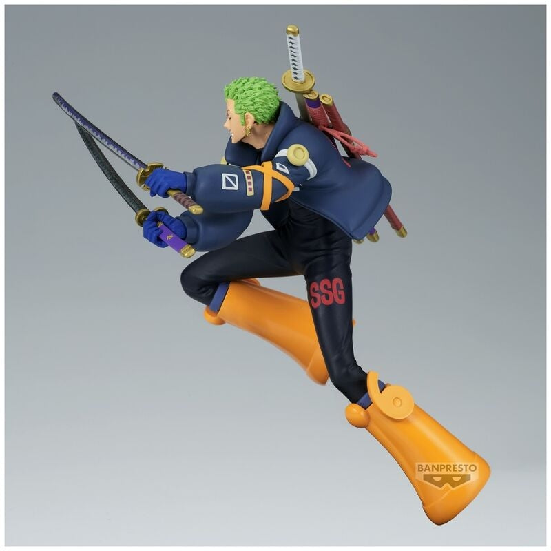 One Piece Roronoa Zoro Battle Record Figur, 16 cm samlarobjekt