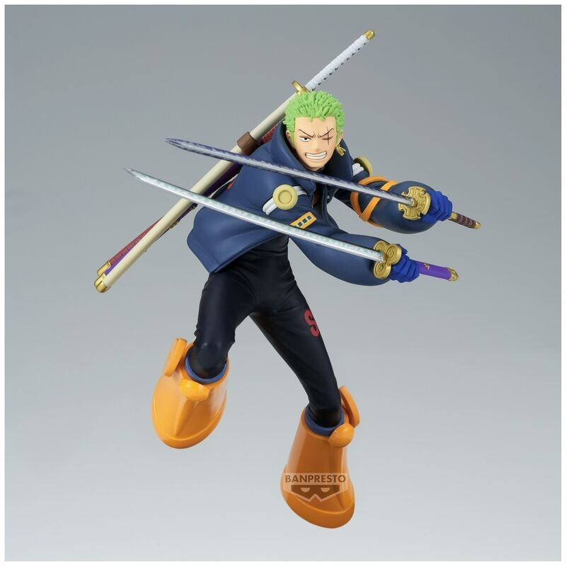 One Piece Roronoa Zoro Battle Record Figur, 16 cm samlarobjekt