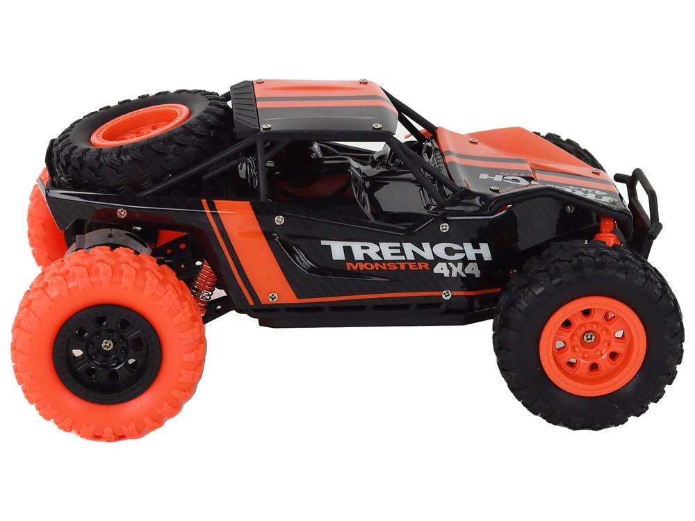 Orange 1:24 R/C terrängbil - 4WD, 20 km/h, stötdämpare