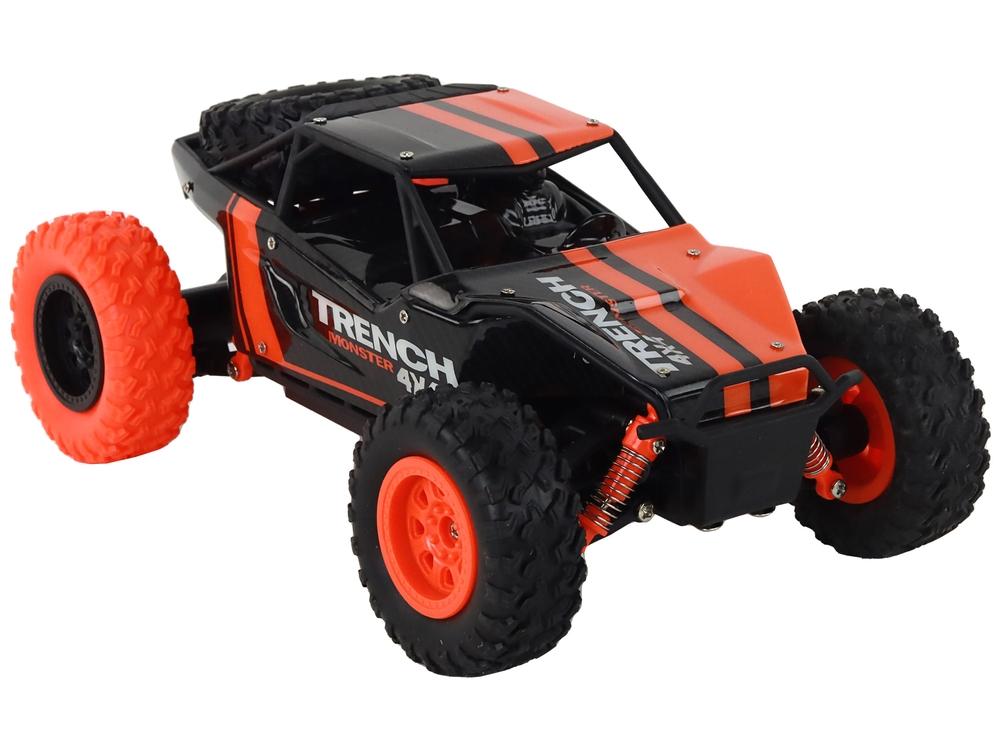 Orange 1:24 R/C terrängbil - 4WD, 20 km/h, stötdämpare