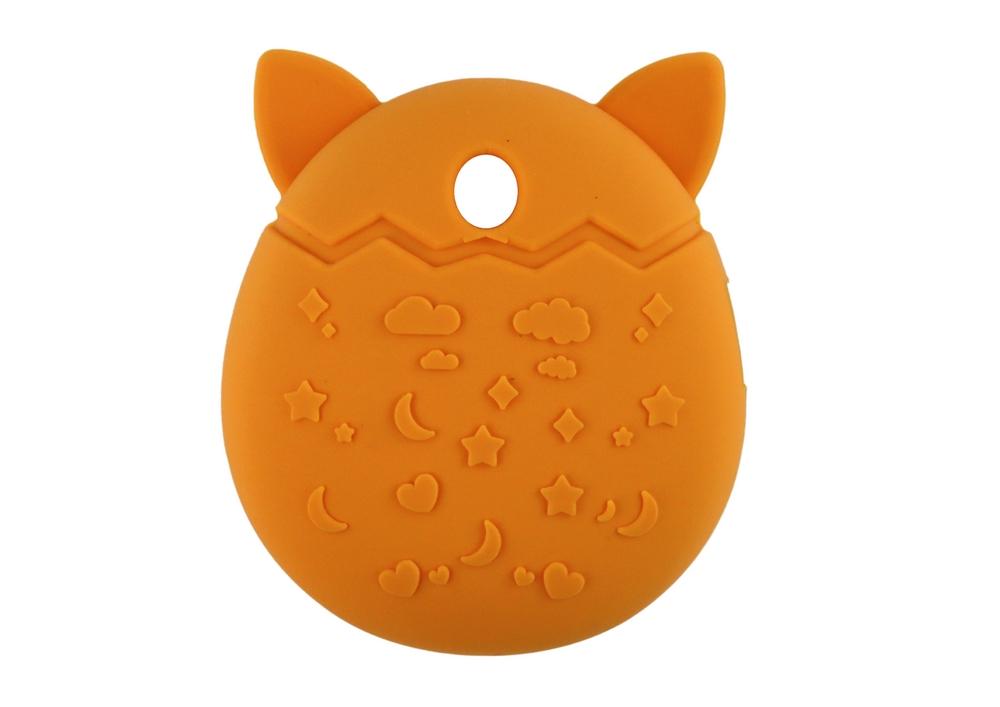 Orange kattfodral i silikon: Söt, skyddande Tamagotchi-fodral