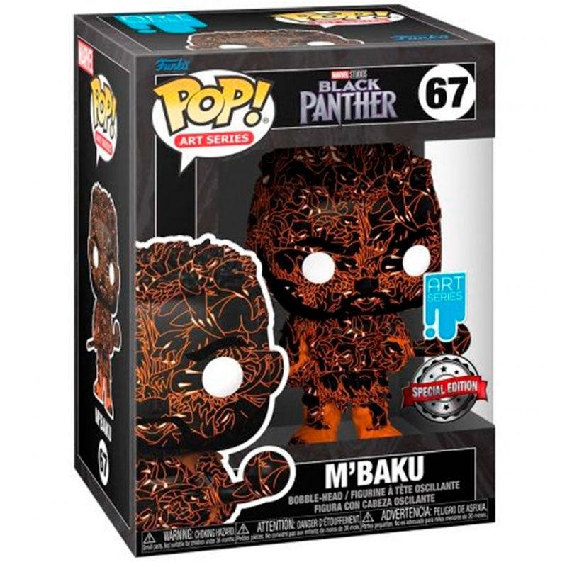 POP Figur Marvel Black Panther M Baku Artist + Case Eksklusivt