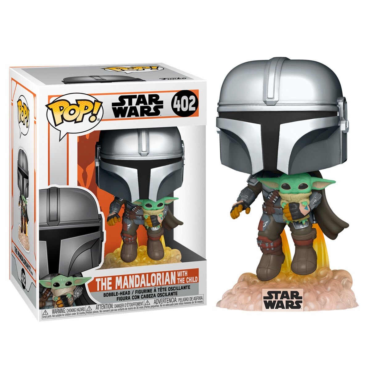 POP-figur Star Wars The Mandalorian Mando som flyger med jetpack