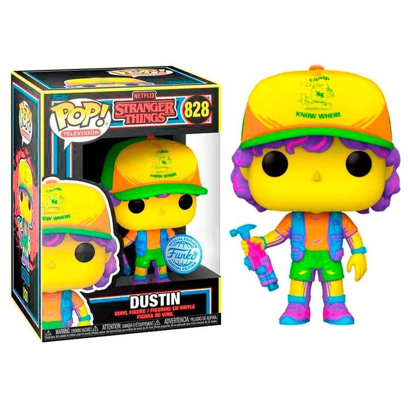 POP figur Stranger Things Dustin i bøf Sort lys Eksklusiv