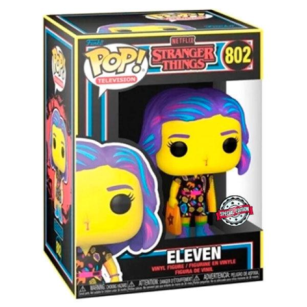 POP-figur Stranger Things Eleven i köpcenteroutfit Svart ljus Exklusiv