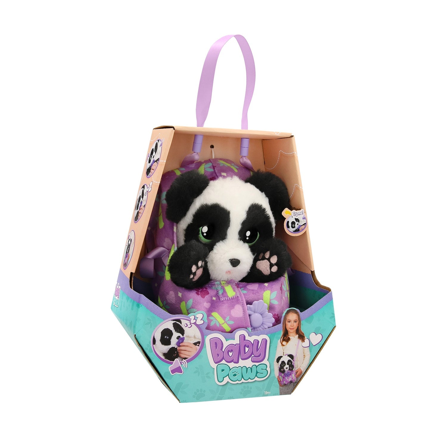 Panda Gosedjur med Filt, Ljudfunktioner, 24 cm