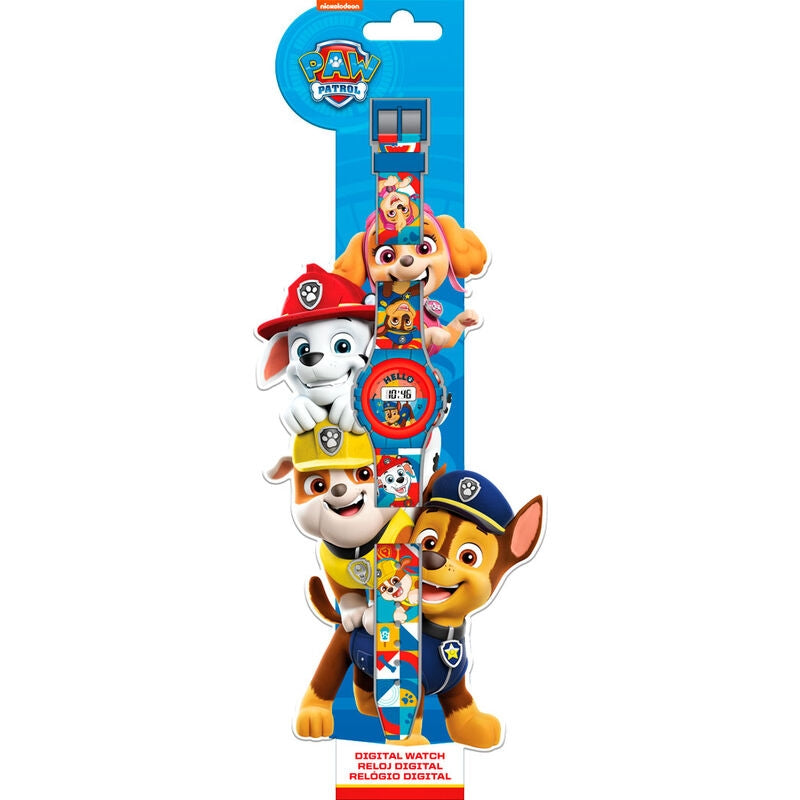 Paw Patrol digital klocka med justerbar rem och LED-display
