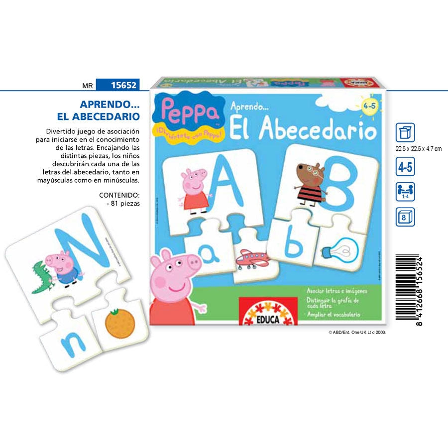 Peppa Pig Alphabet Learning Game för barn