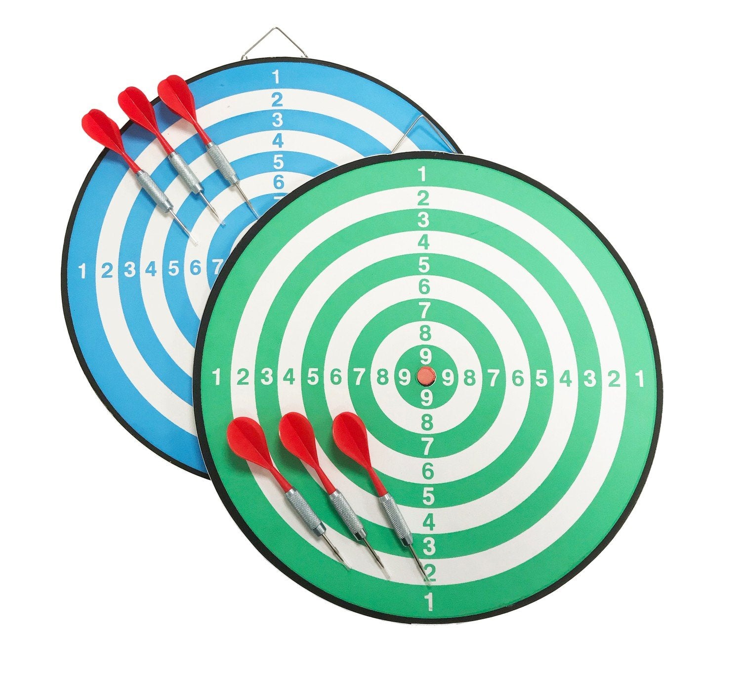 Dartboard Blå/Grøn Og Pile