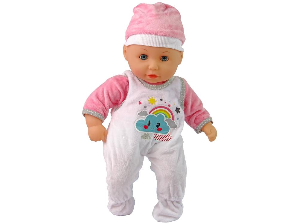 Pink Cloud Baby Doll Set: Ljud, Napp, Haklapp & Pyjamas