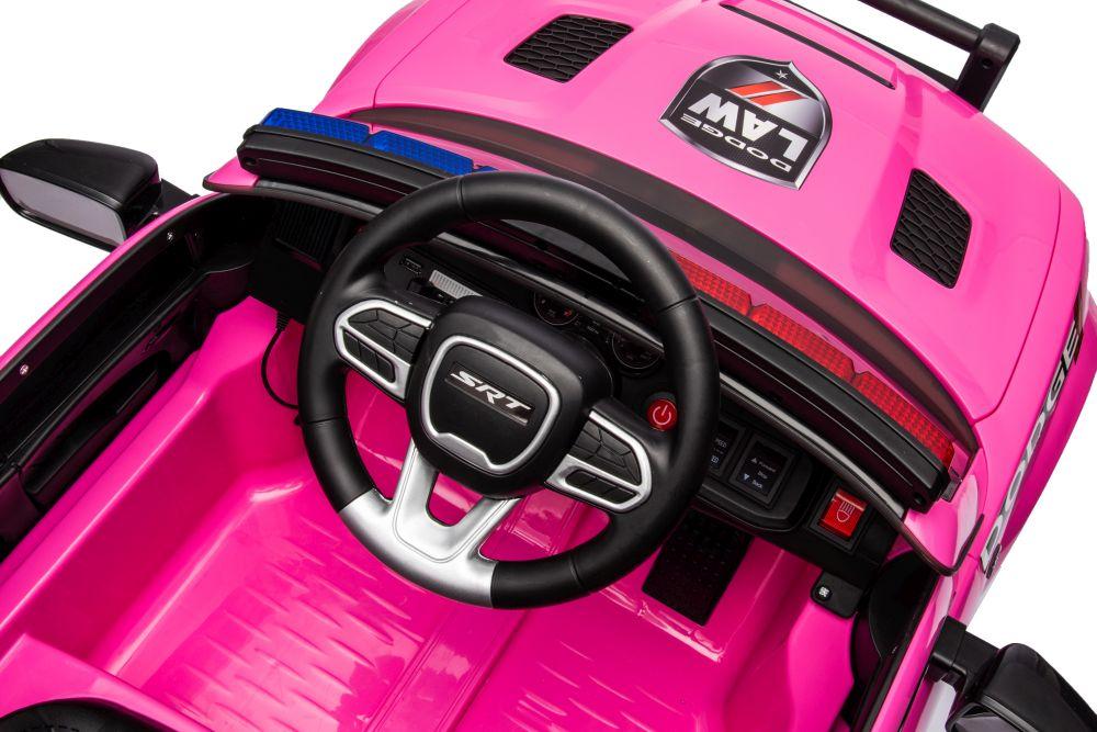 Pink Dodge Charger Police Batteribil - 107,5cm x 56,5cm