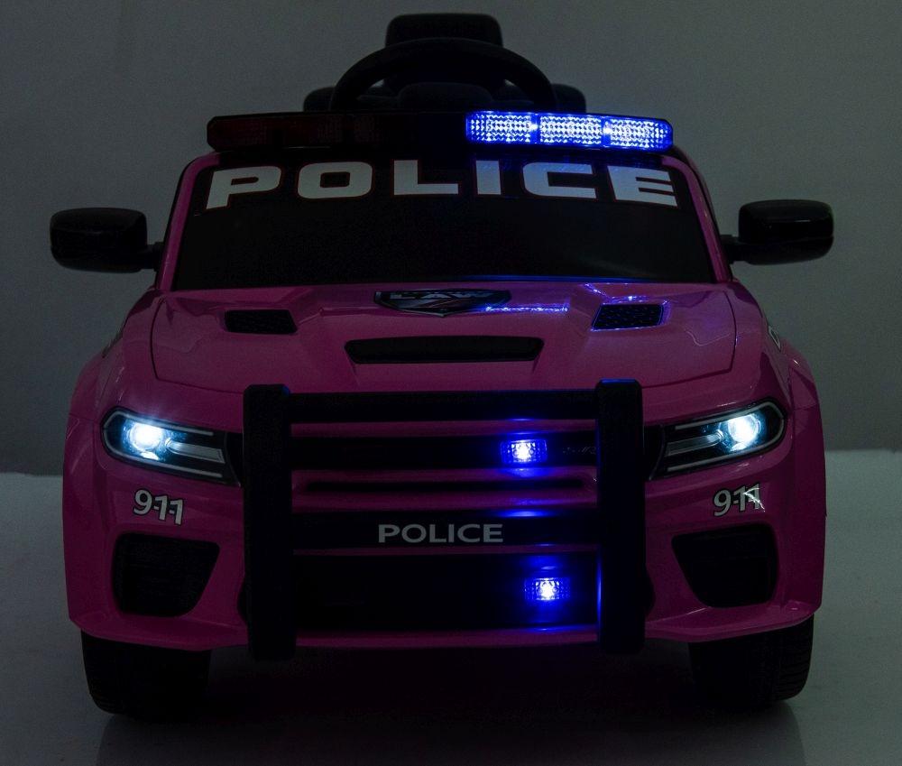 Pink Dodge Charger Police Batteribil - 107,5cm x 56,5cm