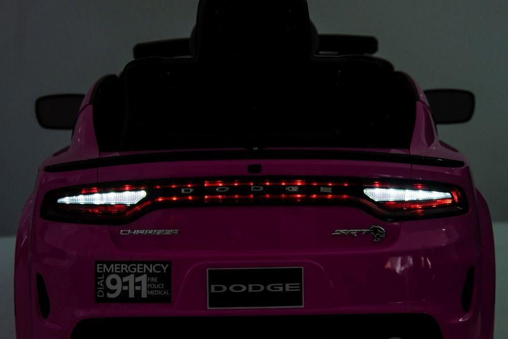 Pink Dodge Charger Police Batteribil - 107,5cm x 56,5cm