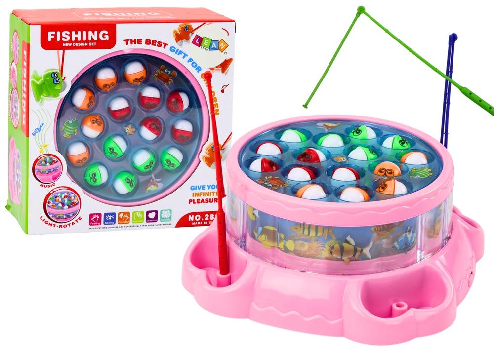 Pink Fishing Game: Lights, Sounds & Spinning Fun for Kids