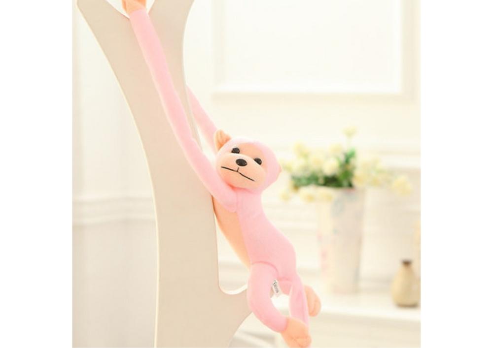 Pink Plush Monkey Mascot med ljud, 60cm - Kram & Lek!