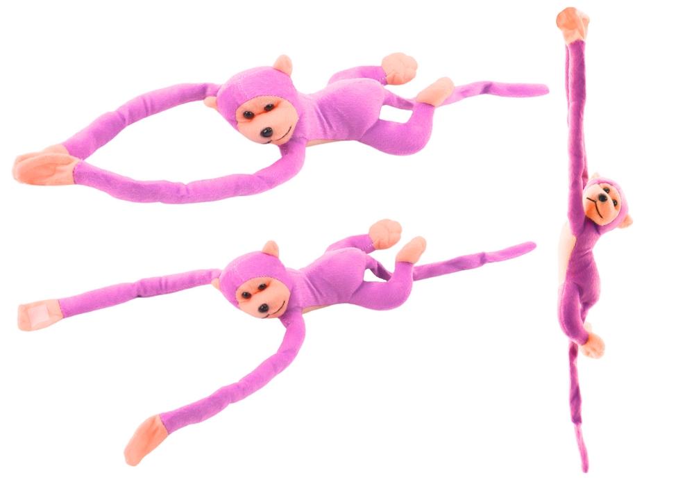 Pink Plys Monkey Mascot med lyd, 60 cm - Kram &amp; Leg!