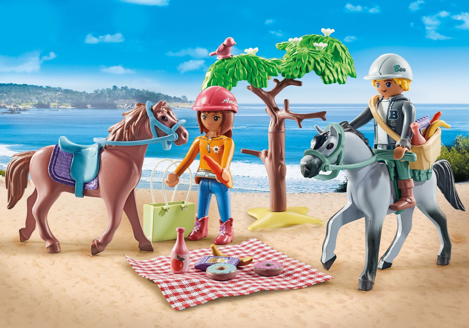 Playmobil Horses Of Waterfall Ride til stranden med Amelia og Ben 71470