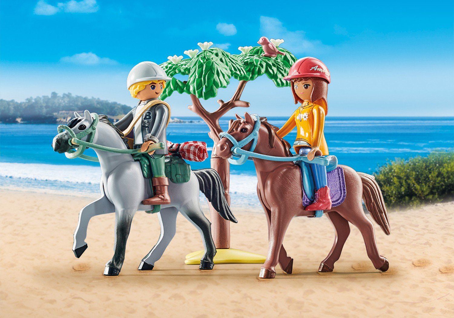 Playmobil Horses Of Waterfall Ride til stranden med Amelia og Ben 71470