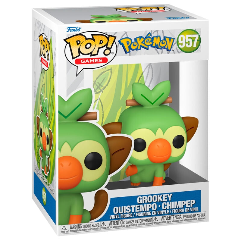 Pokemon Grookey-figur, samlarleksak, 4-tumsstorlek