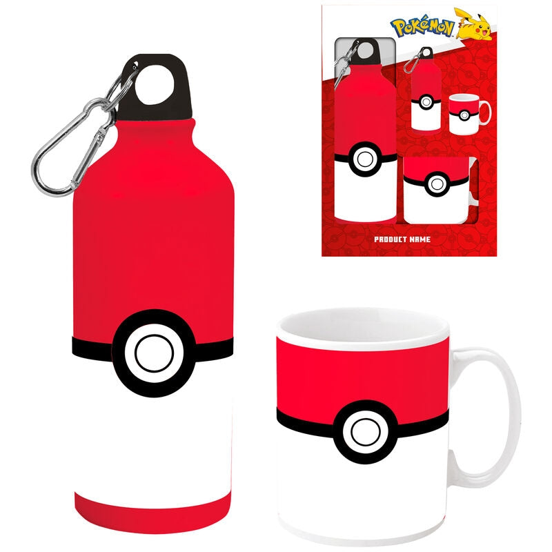 Pokémon mugg och aluminium flaskset för samlare