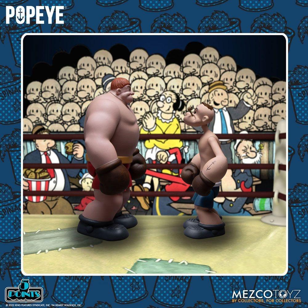 Popeye 5 Points Deluxe Figursæt Popeye &amp; Oksehjerte 9 cm