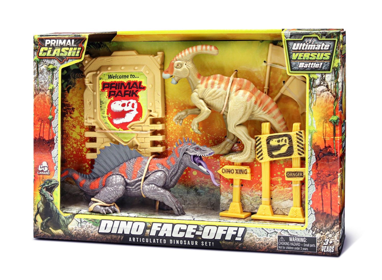 Primal Clash Toy Dino Face-Off