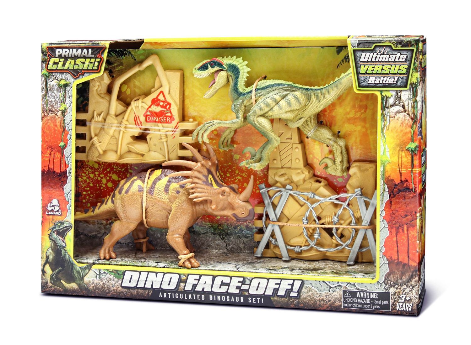 Primal Clash Toy Dino Face-Off