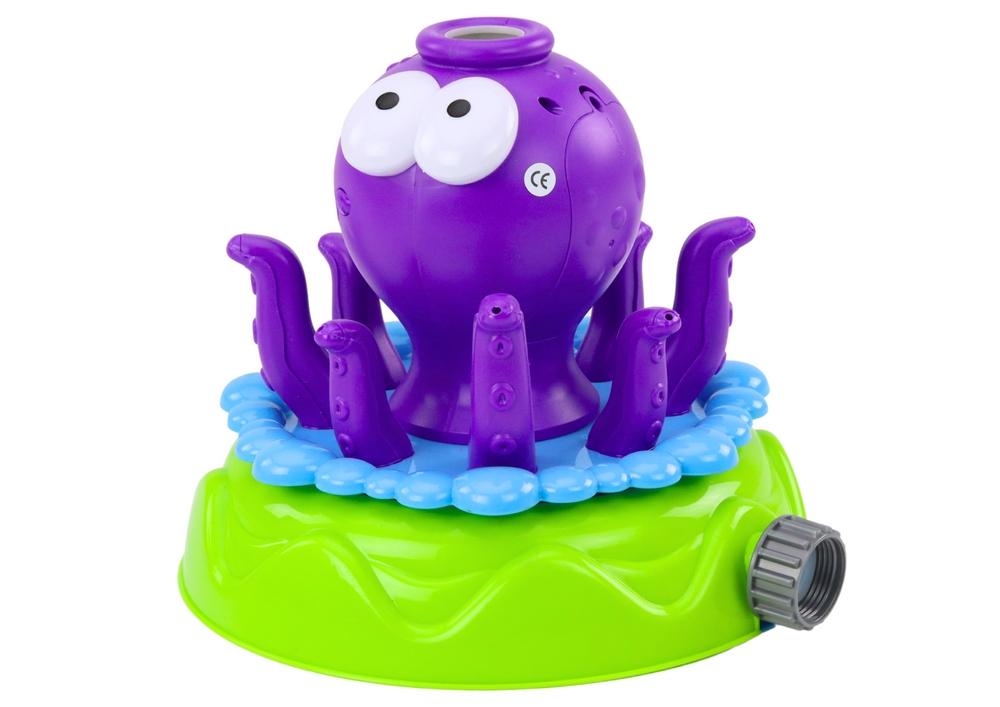 Purple Octopus Sprinkler: Vannmoro og såpebobler for barn